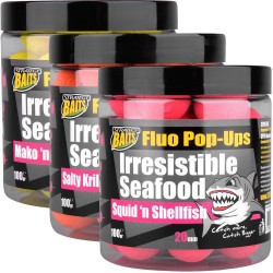 Boilie SPRO Irresistible Seafood Fluo Pop Ups 20mm Mako a mušle